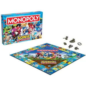 Winning Moves Monopoly Jeu De Société Sonic The Hedgehog Allemand pas cher