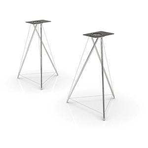 Q Acoustics Concept 300 Speaker Stand Vloer Metaal, Kunststof Zwart, Roestvrijstaal pas cher