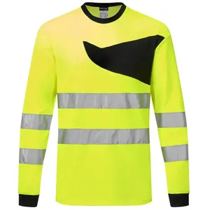 T-shirt haute visibilité manches longues pw2 - taille m - jaune/noir PortwestVendu parmanomano