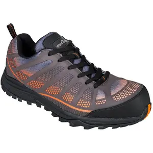 Portwest Chaussures de sécurité basses Spey Trainer S1P Orange/Noir 44 pas cher