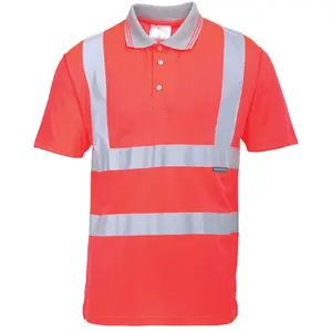 Comparateur de prix : Polo Hi-Vis manches courtes couleur : Rouge taille S - PORTWEST