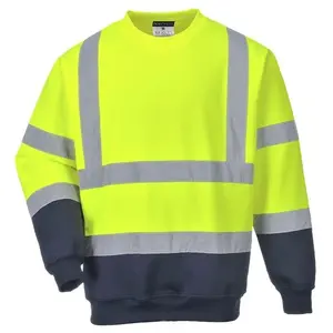 Sweatshirt bicolore HiVis couleur : Jaune/Marine taille l Portwest