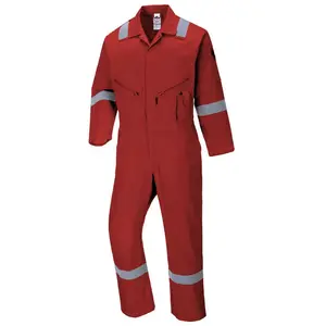 Combinaison coton Iona couleur : Rouge taille l Portwest pas cher
