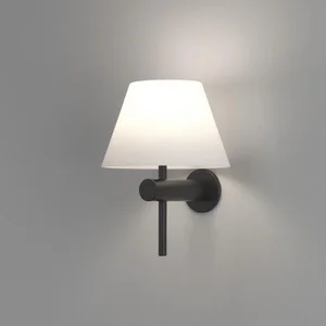 Astro ROMA-Applique montante salle de bain métal et verre opalin H19cm pas cher