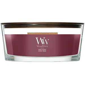 WoodWick, Bougie parfumée, Dark Cherry Ellipse (450 g) pas cher
