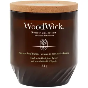 WoodWick ReNew Tomato Leaf & Basil Medium Candle pas cher