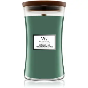 WoodWick, Bougie parfumée, Mint Leaves & Oak (610 g) pas cher