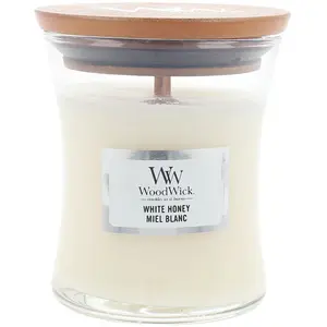 WoodWick, Bougie parfumée, White Honey (85 g) pas cher
