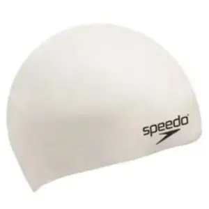 Speedo bonnet de bain en silicone flat blanc