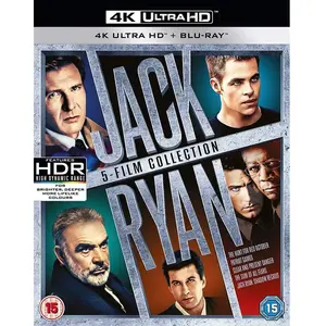 Paramount Home Entertainment The Hunt For Red October/ Patriot Games/ Clear and Present Danger/ Sum of All Fears/ Shadow Recruit - 4K UHD - [Format Bluray Version Originale] pas cher