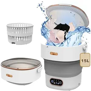 PRUMYA 22W Mini Machine À Laver Pliante Machine À Laver Portable De 15...Vendu parcdiscount