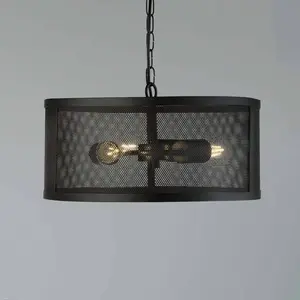 SEARCHLIGHT Retro lampe suspension chambre suspension plafonnier cage design noirVendu parbol