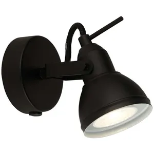 SEARCHLIGHT Applique murale spot lumineux métal noir spot chambre lampe pas cher