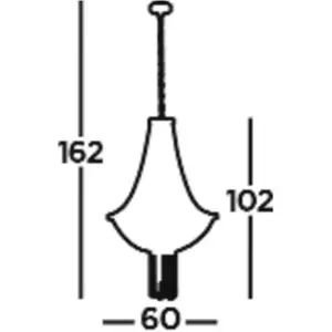 Searchlight Baguette Luminaire suspendu à 5 ampoules, noir, laiton satiné pas cher