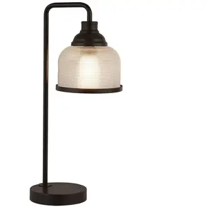 SEARCHLIGHT Lampe de table lampe de lecture lampe de table rétro lampe de salon en verre noir h 45 cm pas cher