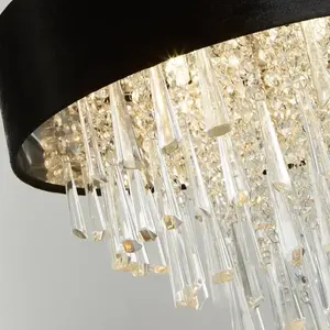Searchlight GLAMOUR Kroonluchter 5 Lichts Kristal Zwart