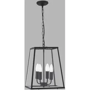 SEARCHLIGHT Suspension 29 cm Voyager, noir, en verre - Noir