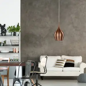 SEARCHLIGHT Plafonnier suspendu en cuivre et aluminium, luminaire décoratif de plafond, idéal pour un couloir, un bureau, une chambre à coucher ou un salon pas cher