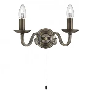 SEARCHLIGHT Applique 2 ampoules Richmond, en laiton antique pas cher