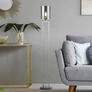 Searchlight CATALINA Vloerlamp Chroom Smoke