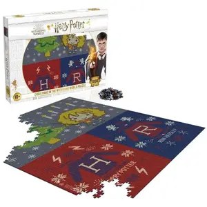 Merkloos / Sans marque Winning Moves Harry Potter - Jigsaw Puzzle - Christmas in the Wizarding World 1000 stukjes pas cher