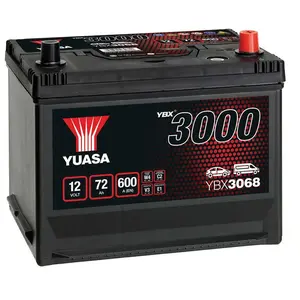 Yuasa - Batterie voiture YBX3068 12V 72Ah 630A pas cher