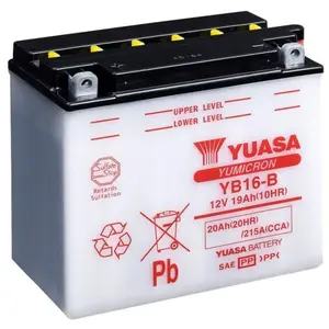 YUASA - Batterie Moto 12V Sans Entretien Sans Pack Acide Yb16-B pas cher