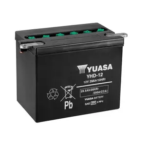YUASA - Batterie Moto 12V Avec Entretien Sans Pack Acide Yhd-12 pas cher