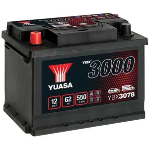 Yuasa - Batterie voiture YBX3078 12V 62Ah 550A pas cher