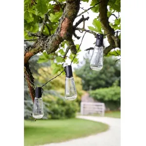Guirlande solaire Vintage - SMART GARDEN - 10 ampoules LED blanc chaud...Vendu parcdiscount