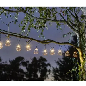 SMART SOLAR Guirlande solaire Geo x10 lanternes , Leds blanc chaud x10Vendu parcdiscount