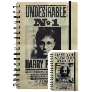 Pyramid Int. Harry Potter Carnet de note A5 à spirales Sirius & Harry 3D 15,5 x 20,5 cm crème pas cher