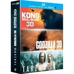 Warner Home Video Coffret Godzilla Kong : Skull Island Tarzan Blu-ray