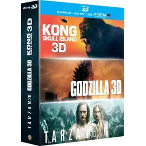 Warner Home Video Coffret Godzilla Kong : Skull Island Tarzan Blu-ray 3D + 2D pas cher