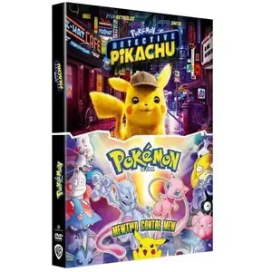 Wbs Coffret Pokémon - Détective Pikachu, Pokémon le Film : Mewtwo contre Mew DVD pas cher