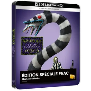 Warner Home Video Beetlejuice 1 et 2 Édition Spéciale Fnac Steelbook Blu-ray 4K Ultra HD pas cher
