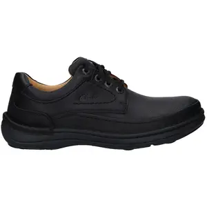 Clarks Nature Three, Derbys Homme, Noir Black Leather, 42 EU