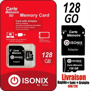 Carte Mémoire Micro-SD ISONIX 128 go SDHC/SDXC + Adaptateur 100% Réel ... pas cher