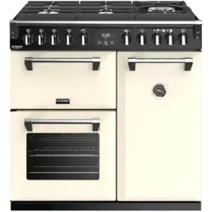 Piano de cuisson gaz STOVES RICHMOND GLASS 90 DFT CREME pas cher
