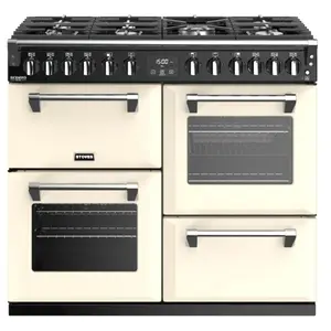 Stoves Richmond S1000 DF Deluxe Range-fornuis Gaskookplaat Zwart, Crème A pas cher