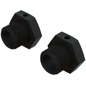 ARRMA ARA311067 Lot de 2 roues Hex en aluminium Noir 17 mm 14,6 mm