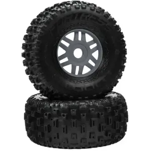 ARRMA Dboots 'fortress' Tyre Set Glued Gun Metal (pair)