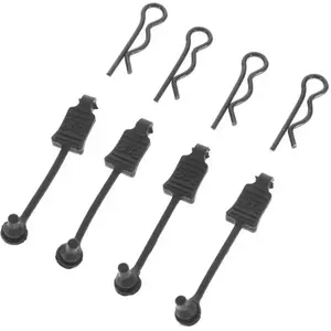 4 Clips De Carrosserie 1/8 Noirs Arrma Ar390178-Arrma