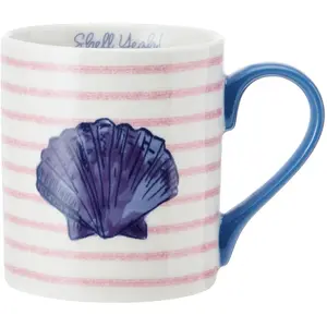 Mok, Beker, 0.28 L, Schelp, Strepen, Porselein - MikasaVendu parbol