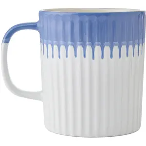 Mikasa getextureerde aardewerk mok | 410 ml | Blauw