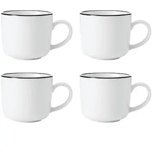 Comparateur de prix : Mikasa Limestone Porcelain Mug 360ml Set - 4 pcs - White