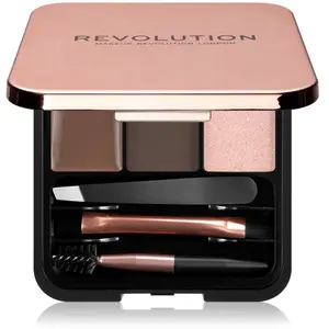 Comparateur de prix : Makeup Revolution, Kit de sculpture des sourcils, foncé, 2,2g