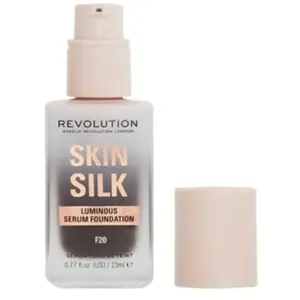 Revolution Beauty, Fond De Teint Skin Silk Serum, Couvrance Légère à Moyenne, F20, 23ml
