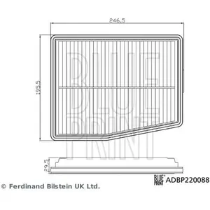 Luchtfilter ADBP220088 Blue Print pas cher