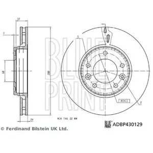 Blue Print Disques de frein pour NISSAN: Juke (Ref: ADBP430129) pas cher